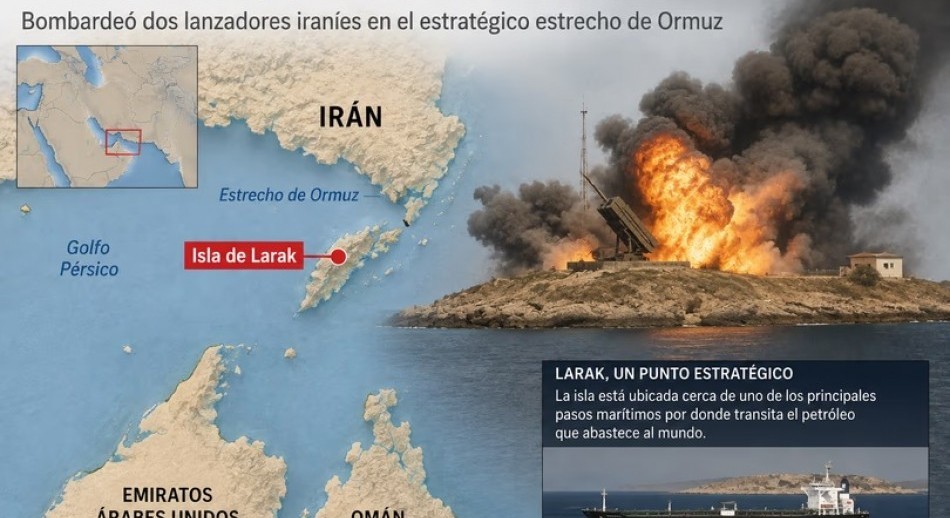 Tensión en el estrecho de Ormuz: Estados Unidos bombardeó lanzadores iraníes en Larak